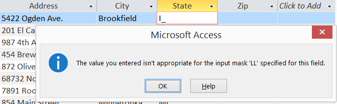 Standardize Data Microsoft Access 12